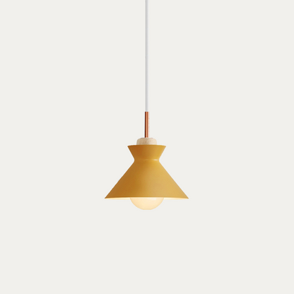 Wooden Hanging Light Fixture 11 inch E27 Socket Modern Nordic Ceiling Lamp for Bedroom Living Room Dining Area Kitchen Island Entryway Hallw