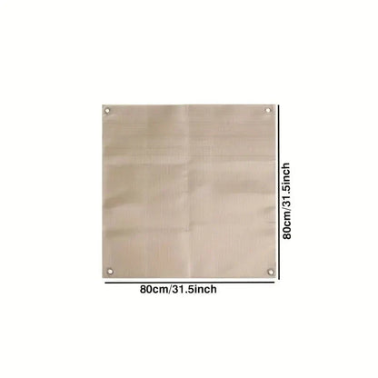 Heavy-Duty Fiberglass Deck Protector for Grills and Fire Pits – Portable Heat Shield Pad for Patio, Wood Decking, and Grass – Foldable Outdo