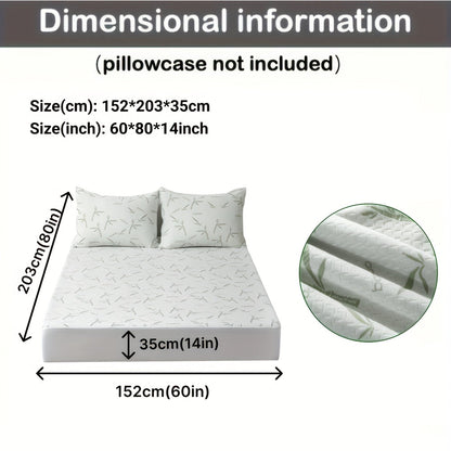 Bamboo Fiber Bed Topper with Deep Pocket Fit Ventilated Jersey Knit Layer for Temperature Control Twin Full Queen King All Season Sleep Surf