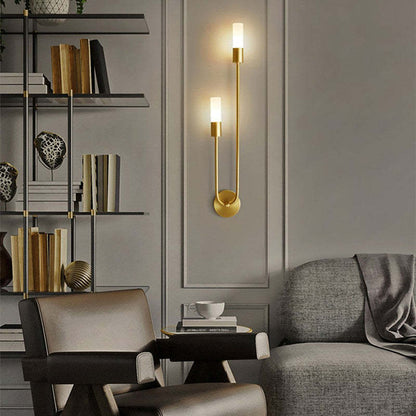 Modern 2-Light Wing Wall Sconce – Metal & Acrylic Indoor Light Fixture for Bedroom, Living Room & Hallway