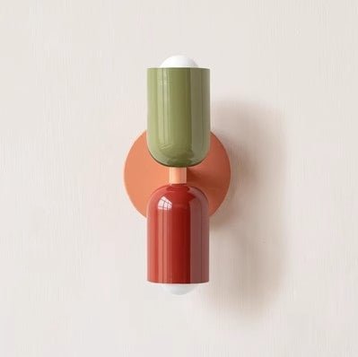 Soft-Tone Metal Wall Sconce with LED Bulb for Bedroom & Living Room | Hardwired E27 Socket Accent Light | Minimalist Nordic Design for