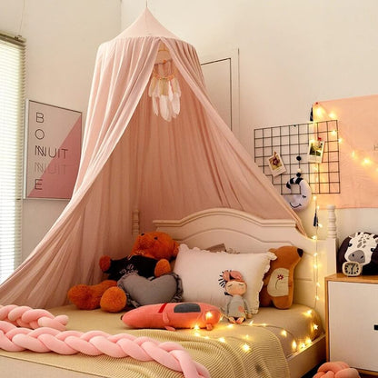 Sheer Hanging Tent Drape for Kids Bedroom – Cozy Hideaway Curtain with Light-Blocking Fabric for Naps & Reading Nook