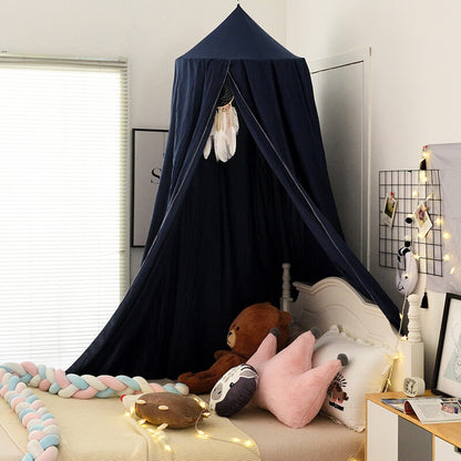 Sheer Hanging Tent Drape for Kids Bedroom – Cozy Hideaway Curtain with Light-Blocking Fabric for Naps & Reading Nook