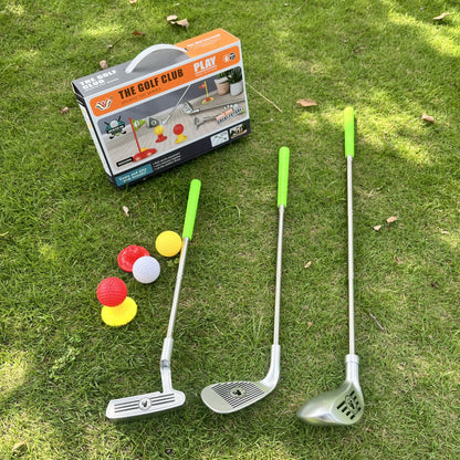 Junior Putting Practice Kit with Height-Adjustable Shafts for Toddlers & Elementary Players – Includes Greens Targets, Plastic Putters &