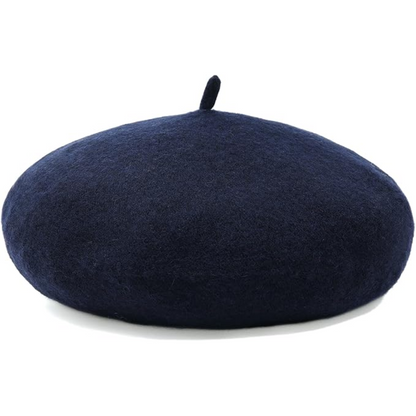 Women's Wool Beret Hat – Lightweight Parisian-Style Winter Cap in 10 Colors for Fall & Cold Weather