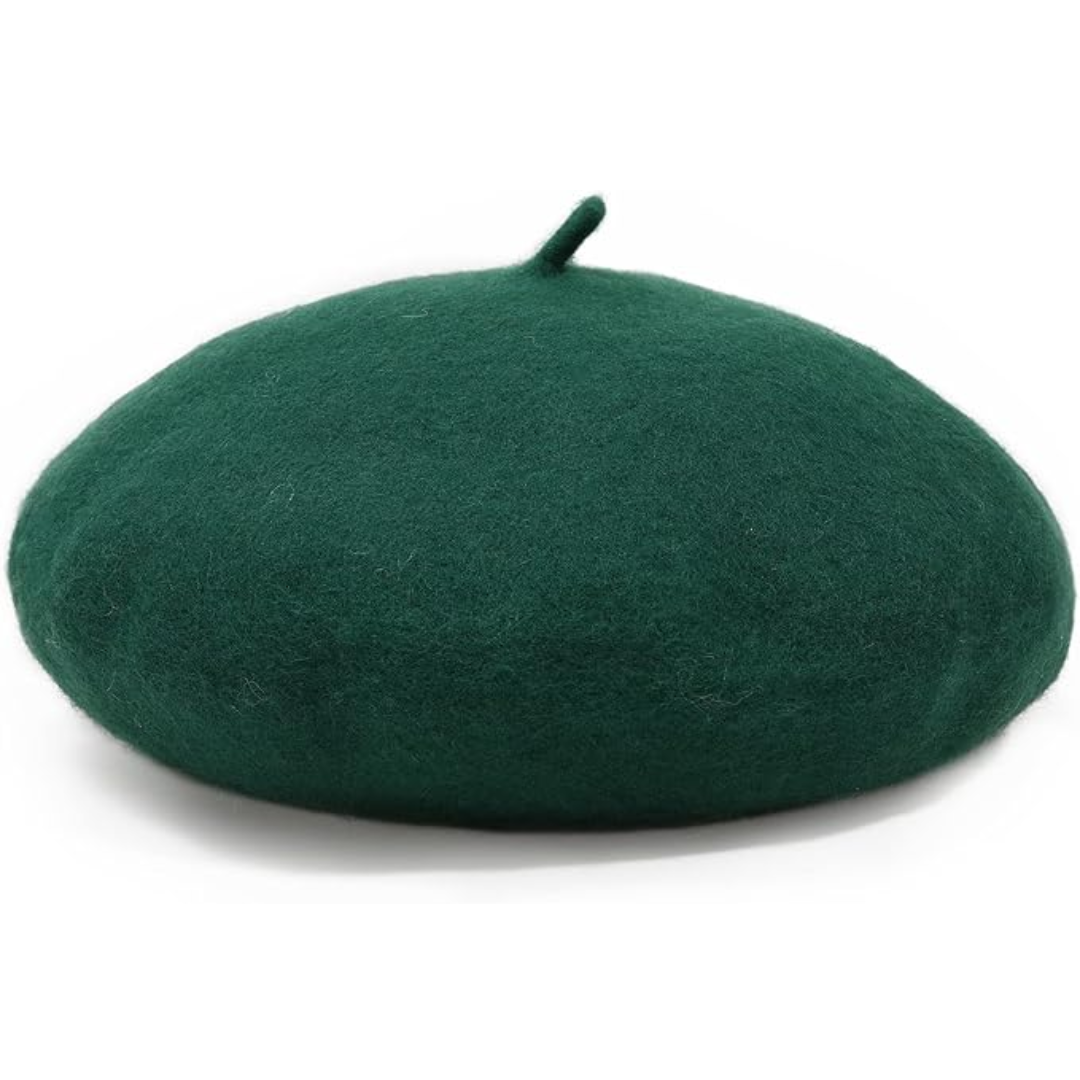Women's Wool Beret Hat – Lightweight Parisian-Style Winter Cap in 10 Colors for Fall & Cold Weather