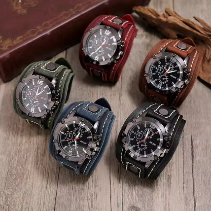 Timeless Classic | Leather Strap Watch with Luminous Hands | Durable Design for Everyday Elegance