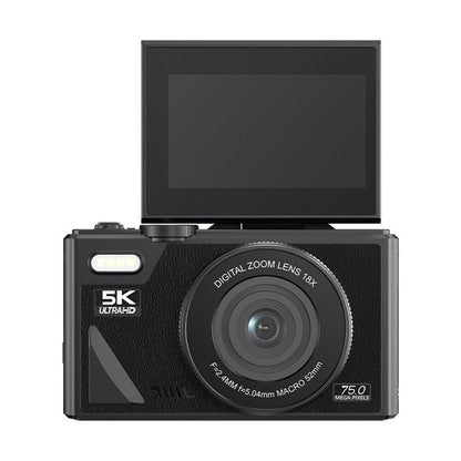 Compact 4K Digital Video Camera with Flip Screen & 18x Zoom for Vlogging, Content Creation, Travel & Photography