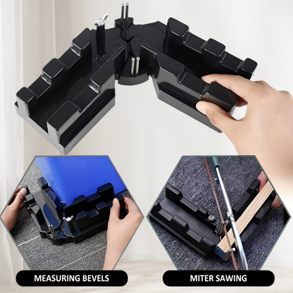 Angle Cutting Guide Tool for Baseboards & Trim | Measure, Lock & Cut in One Motion | 12-Inch Precision Miter Shear for Woodworking & Home