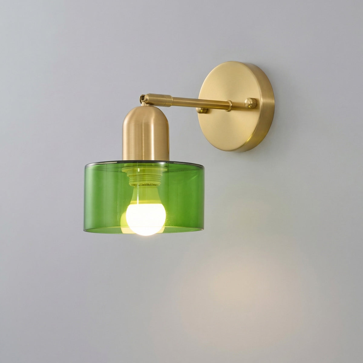 Modern Glass Wall Sconce Light Fixture for Bedroom Living Room Hallway – E26 Base Minimalist Accent Lighting