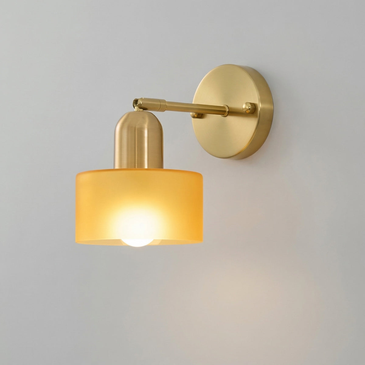 Modern Glass Wall Sconce Light Fixture for Bedroom Living Room Hallway – E26 Base Minimalist Accent Lighting