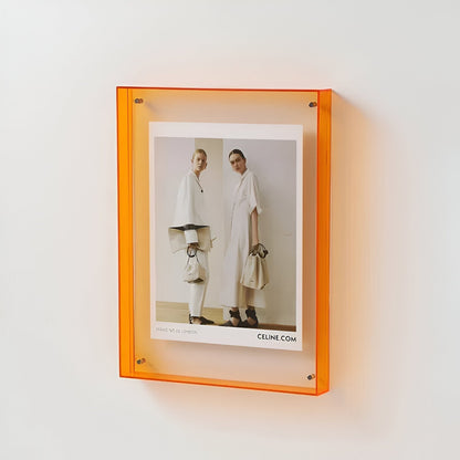 Transparent Acrylic Photo Frame Modern Minimalist Wall Display Holder for Kids Art Prints Memories Bedroom Living Room Decor Rectangle
