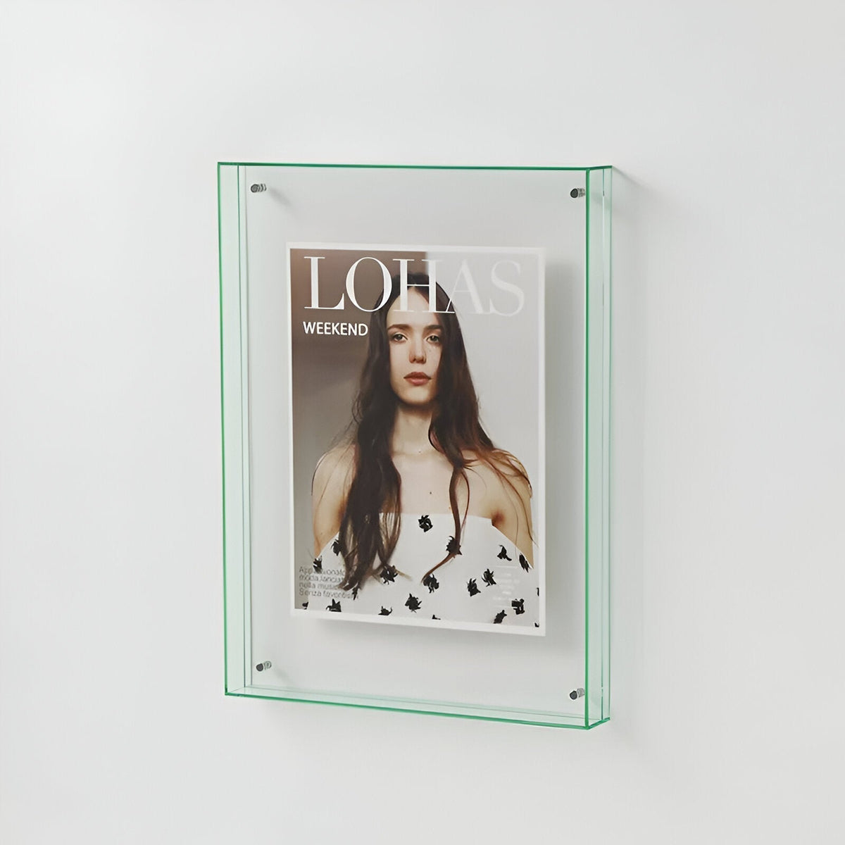 Clear Acrylic Picture Frame 10×14 inches Freestanding Wall Mount Display for Photos Prints Artwork Modern Minimalist Design for Bedroom Livi