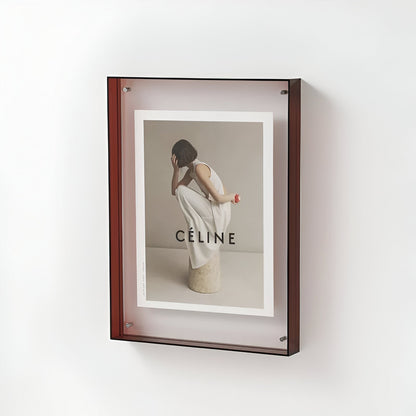 Clear Acrylic Picture Frame 10×14 inches Freestanding Wall Mount Display for Photos Prints Artwork Modern Minimalist Design for Bedroom Livi