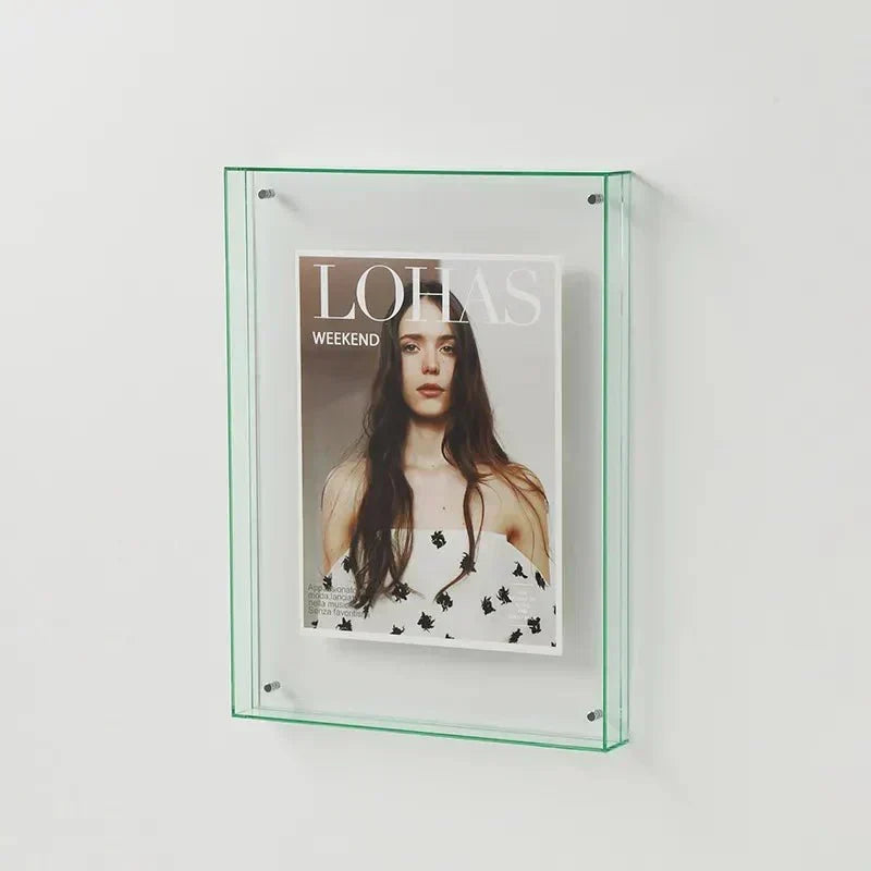 Colored Acrylic Picture Frame – Modern Transparent Photo Display for Wall or Desktop – 4x6 to 8x10 in – Contemporary Home Decor