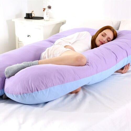 U-Shaped Full Body Pillow for Side Sleepers, Pregnancy Support & Back Pain Relief – Extra Long Maternity Cushion with Removable Cover