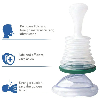 Emergency Airway Clearing Device for Choking Relief | Portable First Aid Tool for Home, Car & Travel