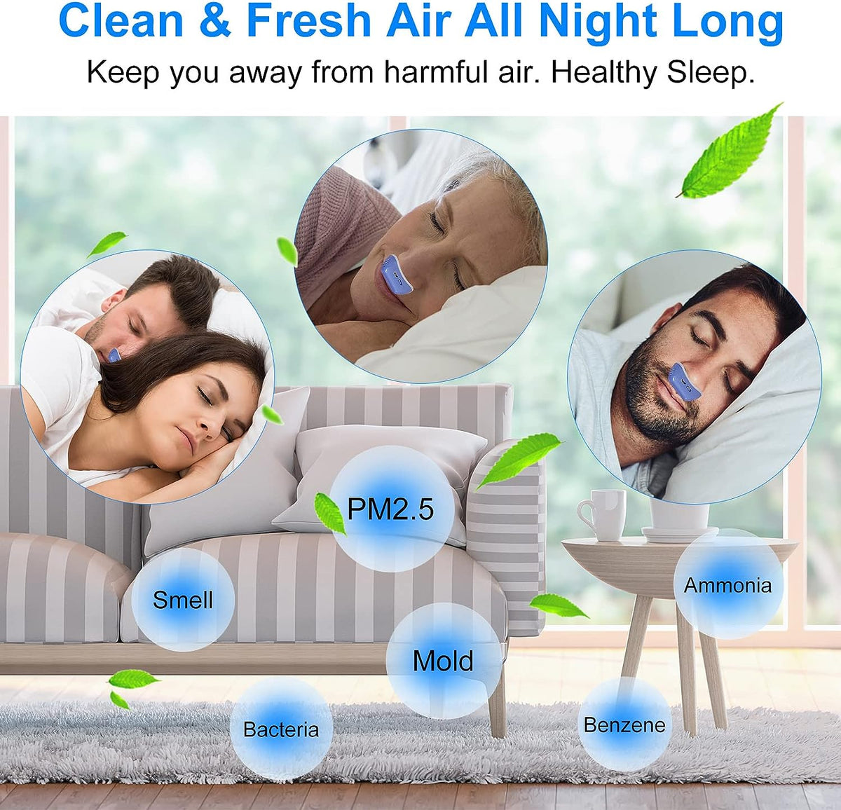 Nasal Sleep Aid Device for Snoring Relief and Better Breathing – Compact, Maskless Design for Home or Travel