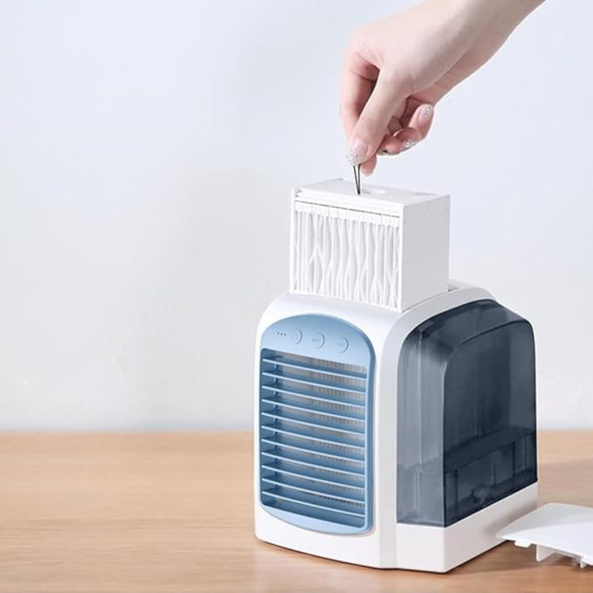 Portable Evaporative Cooler Fan with Oscillation & Quiet Operation for Personal Comfort