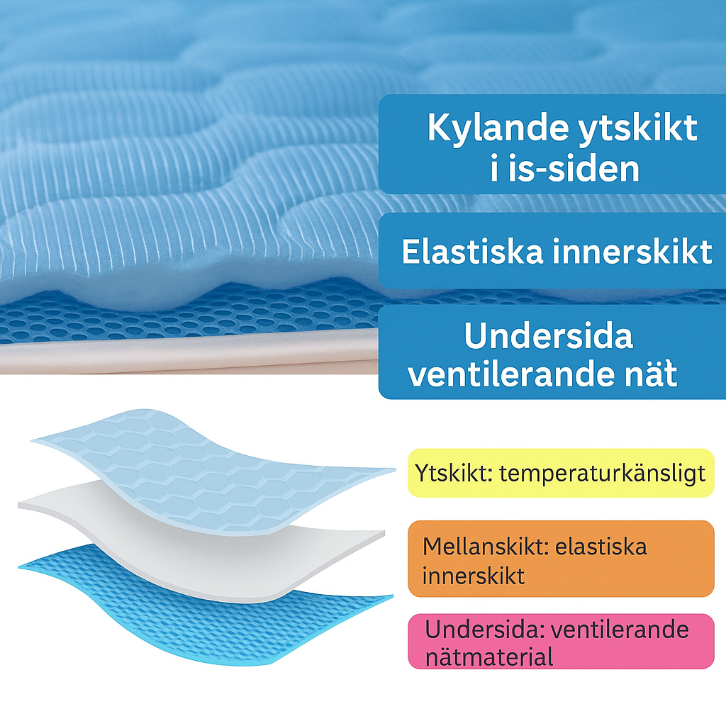 Self-Cooling Pet Mat Breathable Heat-Reflective Fiber Pad for Dogs & Cats Summer Comfort Portable Travel Indoor Outdoor No Refrigeration