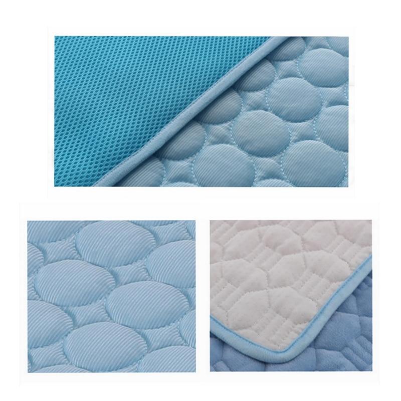 Self-Cooling Pet Mat Breathable Heat-Reflective Fiber Pad for Dogs & Cats Summer Comfort Portable Travel Indoor Outdoor No Refrigeration