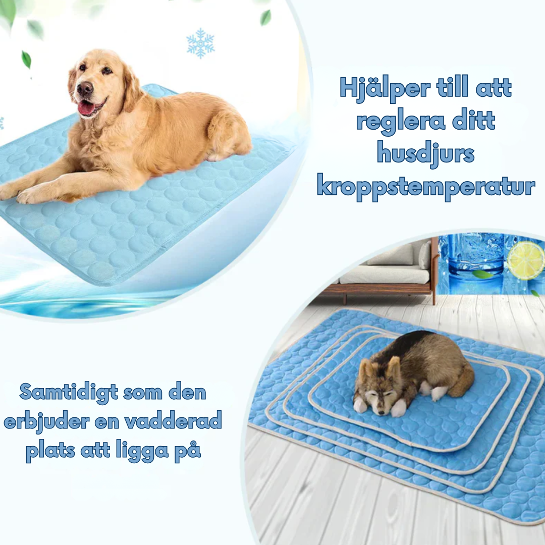 Self-Cooling Pet Mat Breathable Heat-Reflective Fiber Pad for Dogs & Cats Summer Comfort Portable Travel Indoor Outdoor No Refrigeration