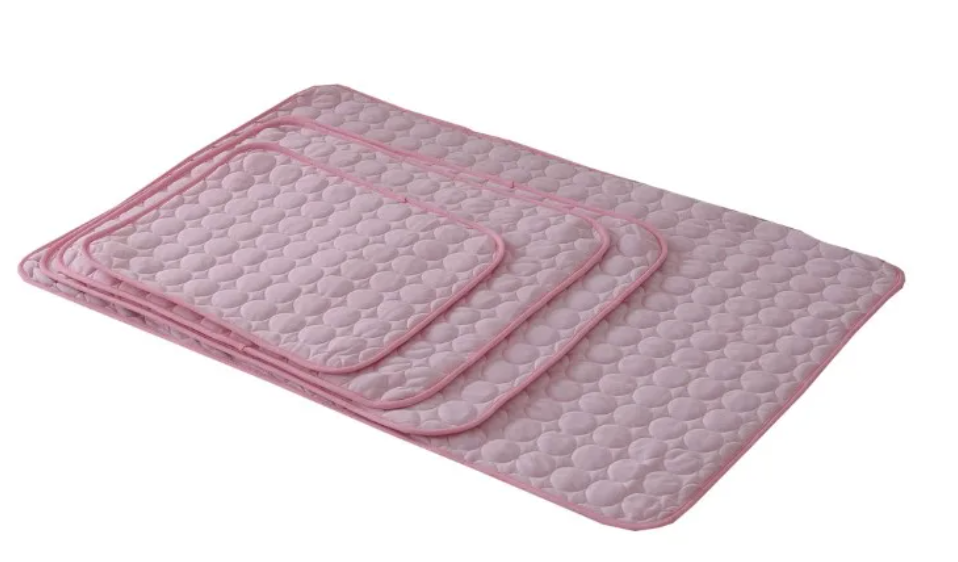 Self-Cooling Pet Mat Breathable Heat-Reflective Fiber Pad for Dogs & Cats Summer Comfort Portable Travel Indoor Outdoor No Refrigeration