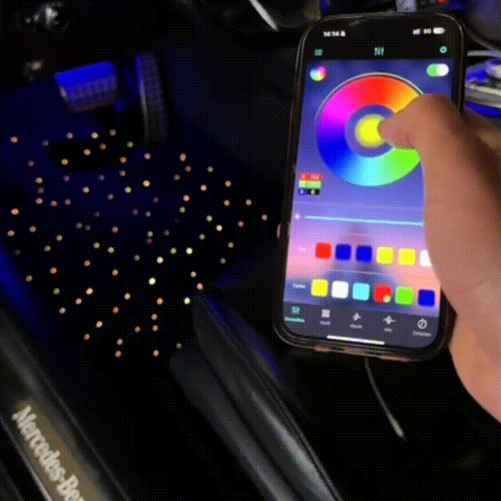 Starry Sky | LED Car Floor Mats with Universal Fit & Illuminated Design | Enhance Interior Ambiance