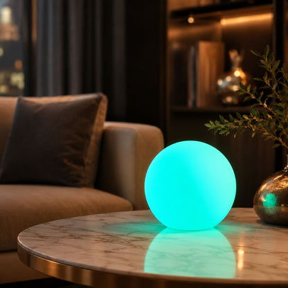 Rechargeable LED Globe Lamp with Remote – 16 Color Modes, Weather-Resistant for Indoor & Outdoor Ambient Lighting