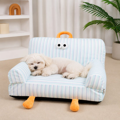 Ortekor Cozy Pet Sofa Bed for Cats & Small Dogs - Warm Indoor Lounger with Winter & All-Season Options