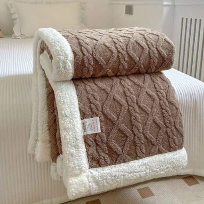 Plush Sherpa Weighted Throw with Glass Bead Fill – Cozy Quilted Lap Blanket for Beds, Couches, Reading, Lounging & Sleep – Machine Washable