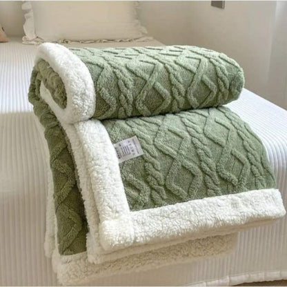 Plush Sherpa Weighted Throw Blanket with Glass Bead Fill for Better Sleep & Stress Relief