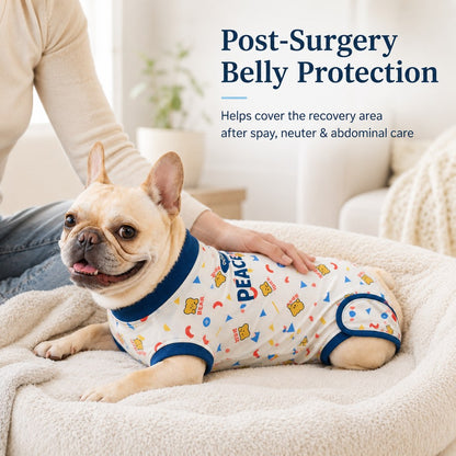 Ortekor Dog Recovery Suit for Post-Surgery Belly Protection - Soft Cone Alternative Onesie for Spay, Neuter & Anti-Lick Care