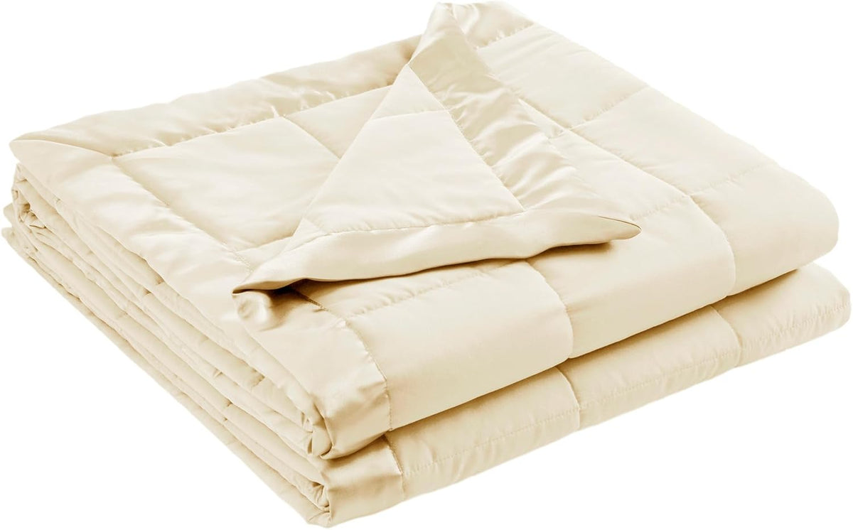 Windom Collection | Down Alternative Blanket with Moisture-Wicking Treatment | Lightweight & Soft Bed Cover for All Seasons, Satin Trim