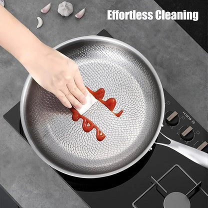 Titanium Nonstick Skillet with Textured Surface for Healthy Cooking on Gas Electric Induction Stove 10 to 12 Inch Sizes Metal Utensil Safe