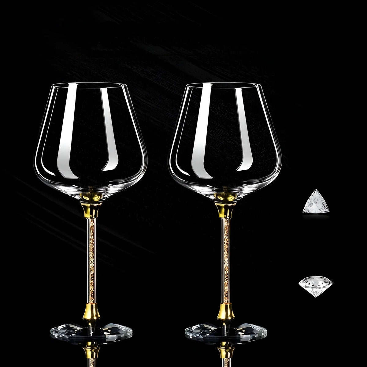Wine Glasses Set of 2 Premium Stemware Clear Crystal Barware 17.6 oz Stemmed Goblets for Red White Wine Dinner Party Anniversary Wedding