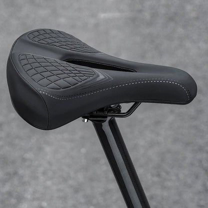 Mountain Bike Saddle with Ventilated Mesh, Spring Suspension & Taillight Mount for All-Terrain Cycling