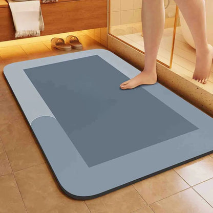 Quick-Dry Non-Slip Bath Mat with Moisture-Wicking Core for Bathroom, Shower & Toilet