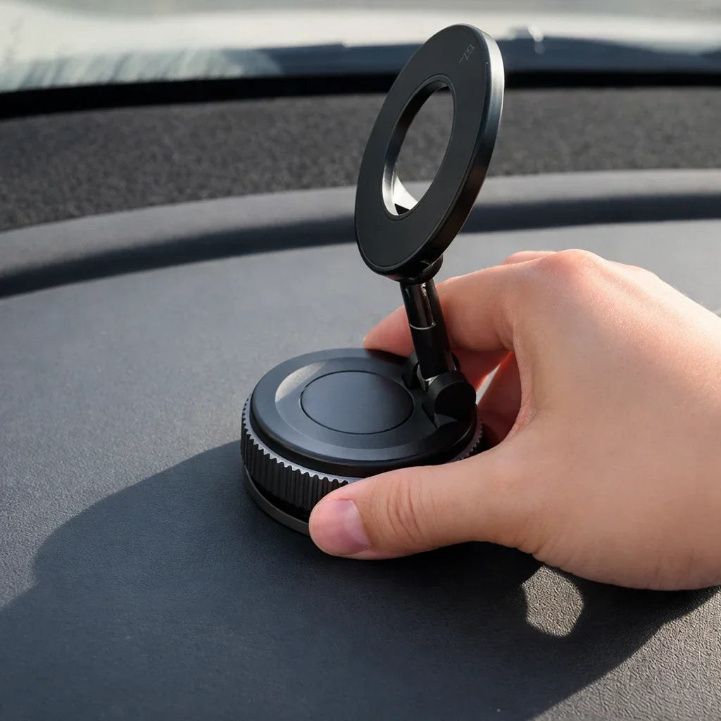 Car Phone Mount Dashboard Windshield Holder with Strong Suction Cup & 360° Swivel for iPhone Android GPS