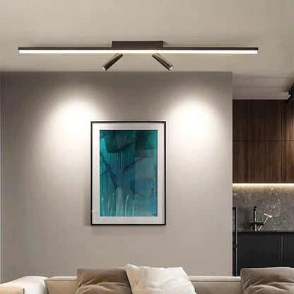 Track Spotlight Bar Ceiling Fixture Black Metal Directional Adjustable Heads Indoor Room LED 31.5 Inch 39.5 Inch Modern Minimalist Versatile