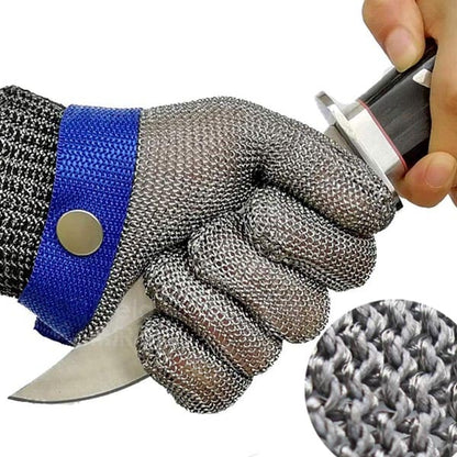 Cut-Resistant Stainless Steel Mesh Safety Glove for Kitchen, Oyster Shucking, Fishing & Food Prep