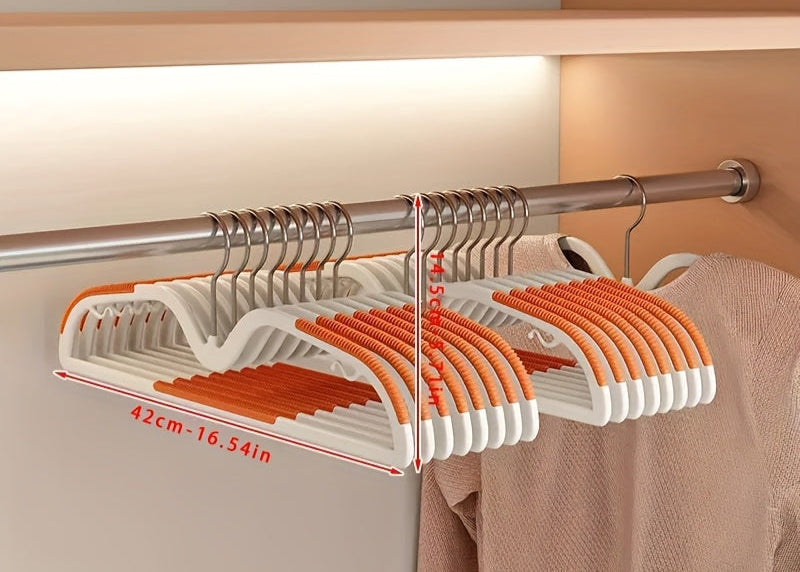 Rotating Short-Neck Space Saving Hangers with Non-Slip Grip for Closet Organization