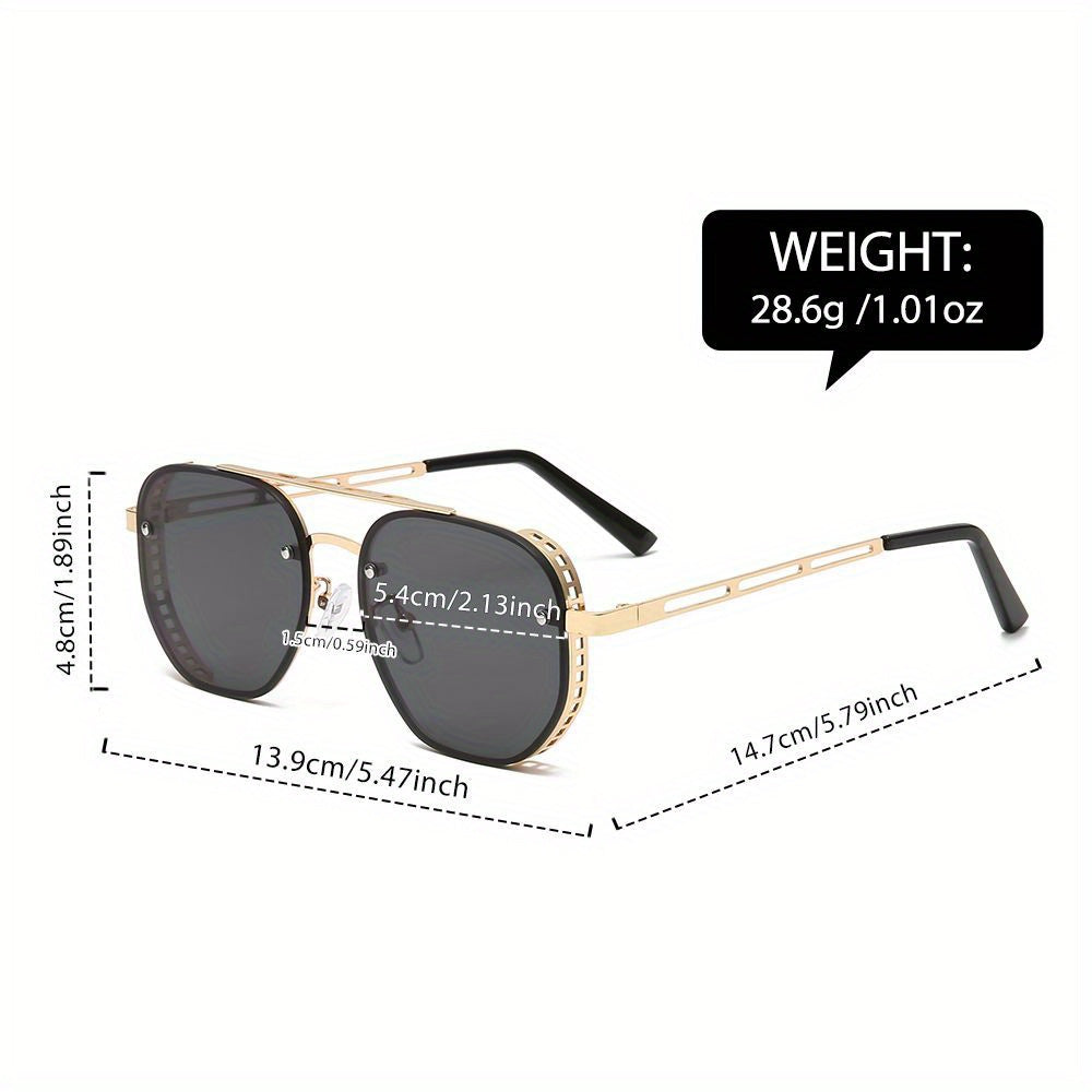 Round Metal Sunglasses with UV Protection for Men & Women – Lightweight Everyday Eyewear
