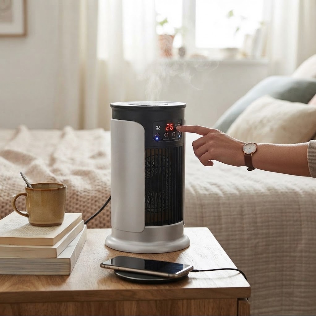 Compact Portable Air Conditioner with Energy Efficiency & Dehumidifier Function for Year-Round Comfort