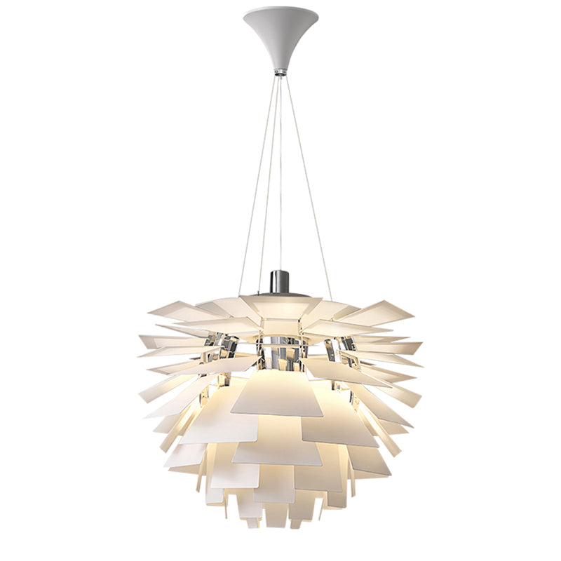 Layered Metal Fixture 19 in Wide Warm White E27 Socket Adjustable Height Kitchen Island Dining Room Cord Suspended Overhead Lighting Texture