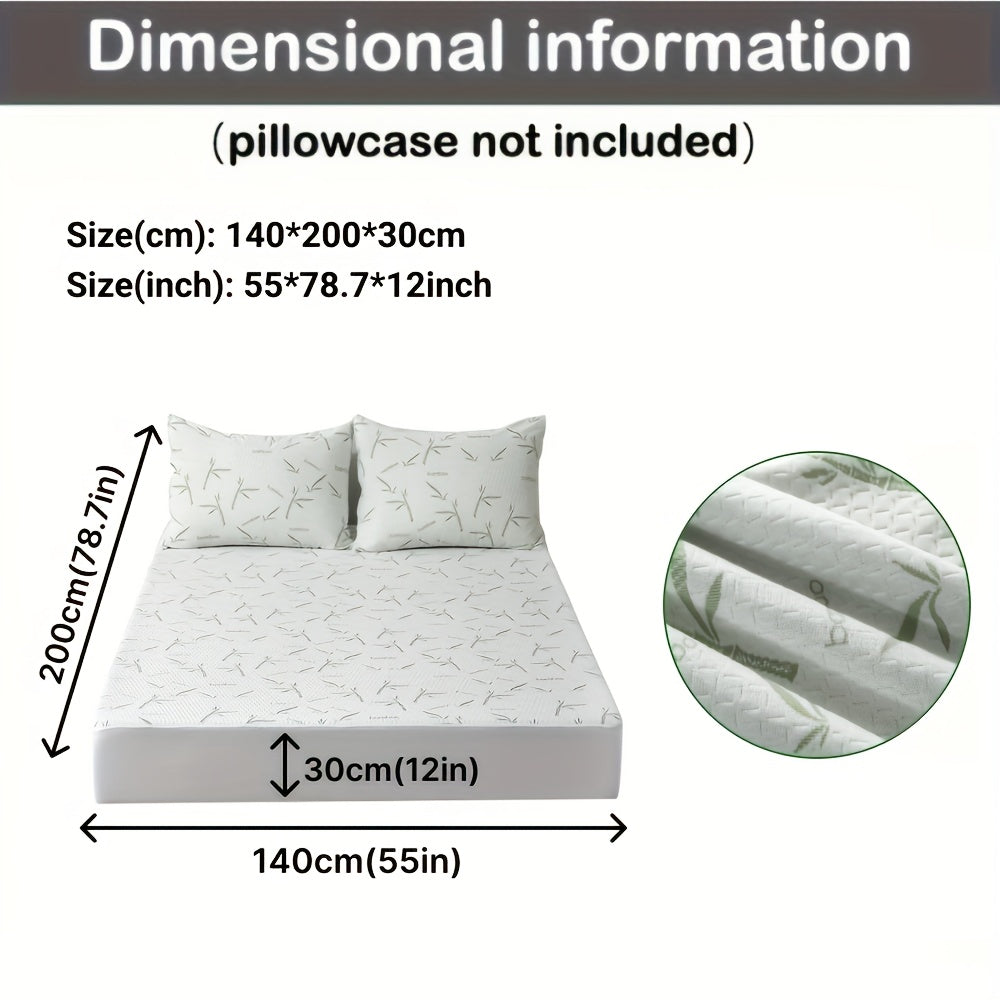 Bamboo Fiber Bed Topper with Deep Pocket Fit Ventilated Jersey Knit Layer for Temperature Control Twin Full Queen King All Season Sleep Surf