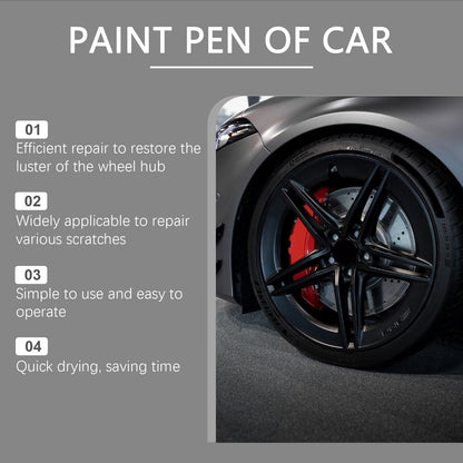 Wheel Touch-Up Paint Pen Set – 3-Pack Black Finish Scratch Repair for Rims & Alloys