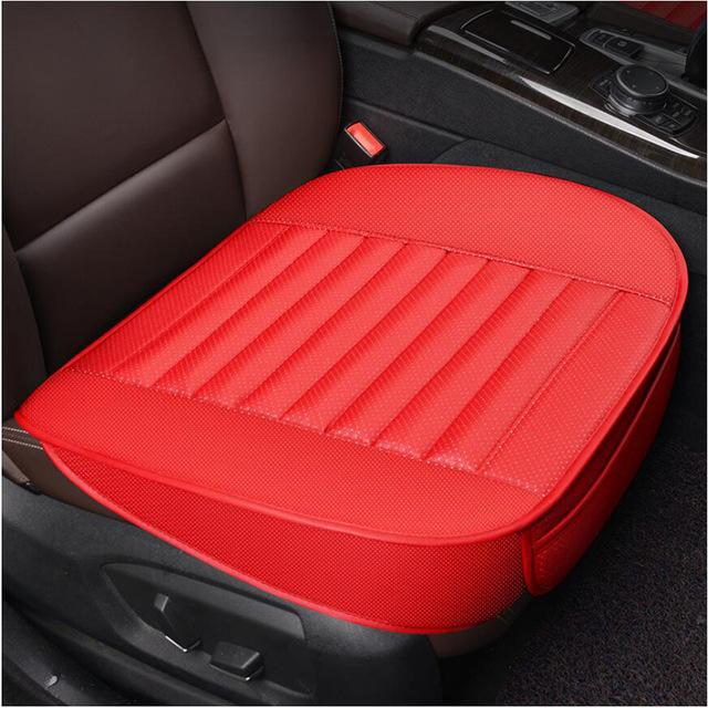 Bamboo Charcoal Car Seat Pad with Odor Absorption & Cooling – Front Pocket for Phone & Keys