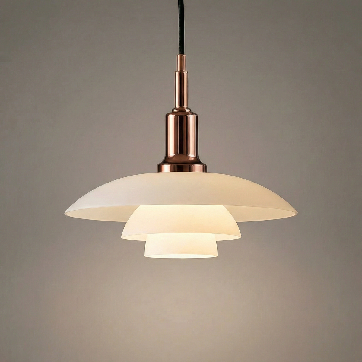 Scandinavian Glass Pendant Light, Adjustable Height Ceiling Fixture, E27 Socket, Minimalist Hanging Lamp for Kitchen Island, Dining Room