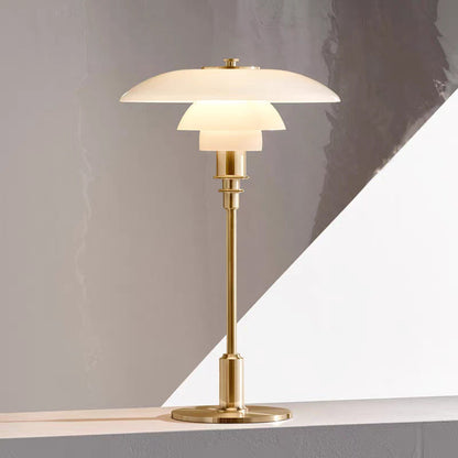 Modern Glass Globe Table Lamp with Dimmer Switch for Bedroom & Living Room – LED Accent Light with Gold or Silver Metal Base